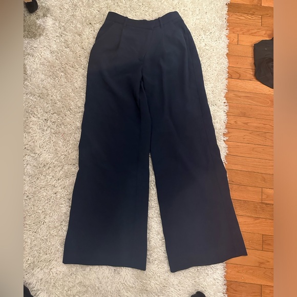 Abercrombie and fitch Tailored Ultra Wide Leg Pants in navy size 4 27 - Picture 2 of 4